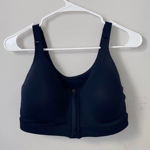Old Navy Sports Bra High Support Front Zip 34D Navy